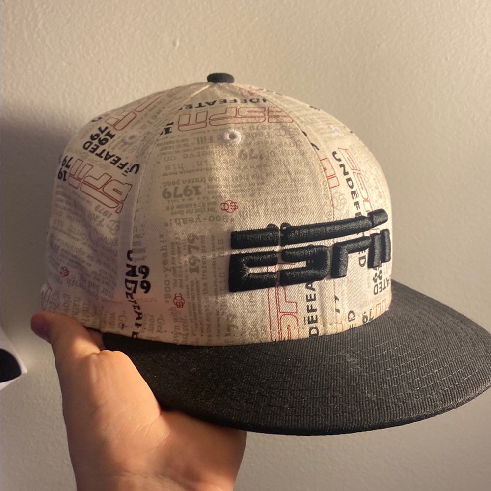 ESPN White and Black Cap